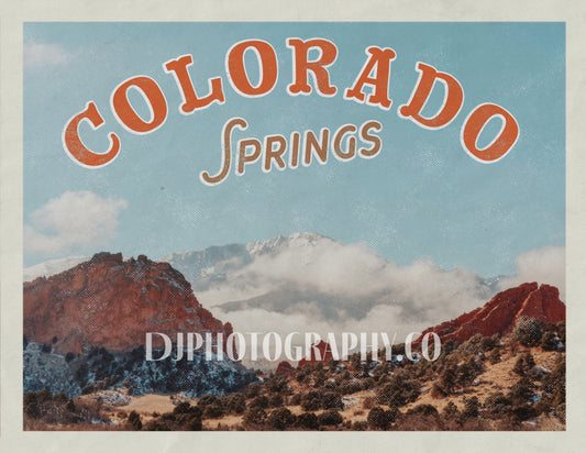 Discover Colorado Springs- Colorado Poster Print