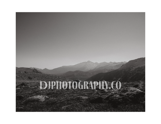 Monochrome - Rocky Peaks - Colorado Photo Print