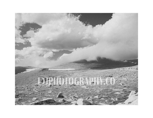 Black and white: Rocky Peaks - Colorado Photo Print