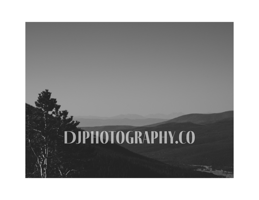 Black and white: Rocky Peaks II  - Colorado Photo Print