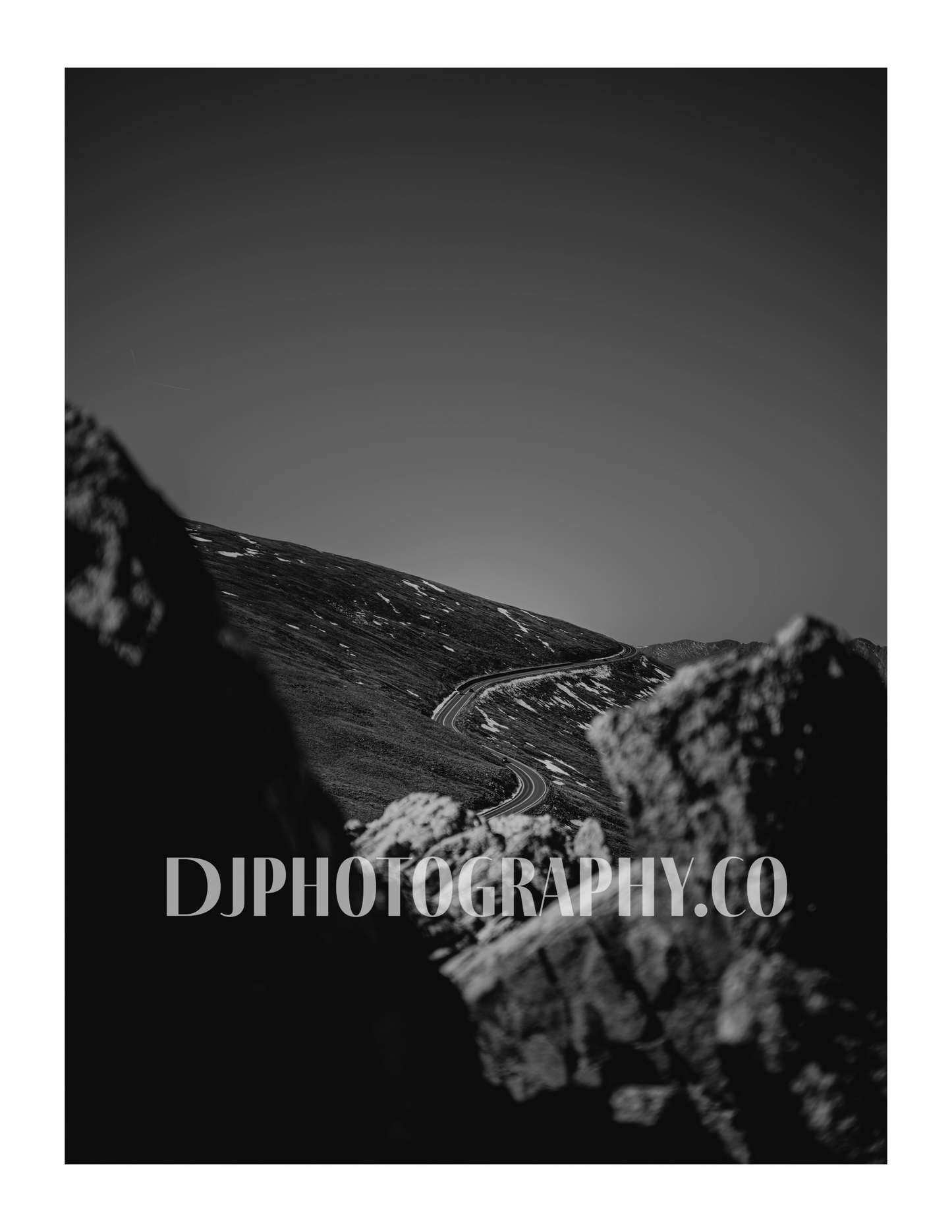 Journey Through the Rockies BW - Colorado Photo Print