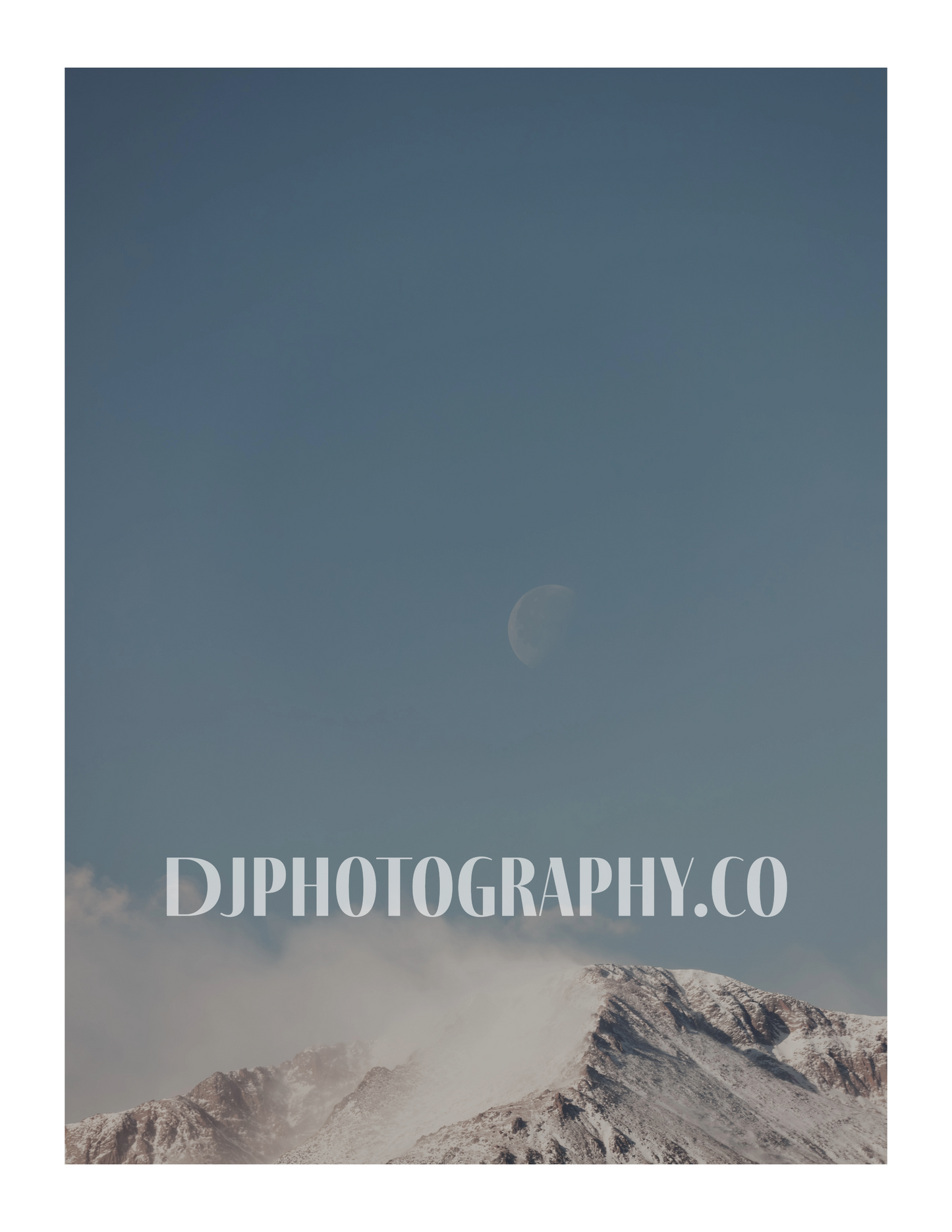 Moonlit Majesty over Pikes Peak - Colorado Photo Print